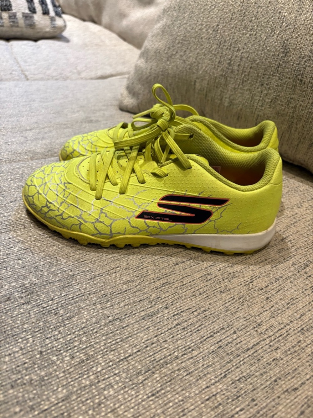 Skechers Kids Neon Yellow Turf Soccer Cleats